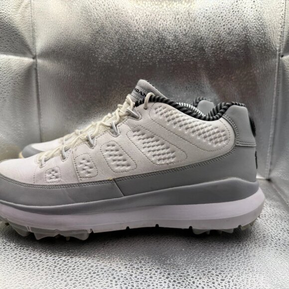 Size 11 Nike Air Jordan Retro 9 White Wolf Gray Mens Golf Sneakers‎ 833798-103 main image 10